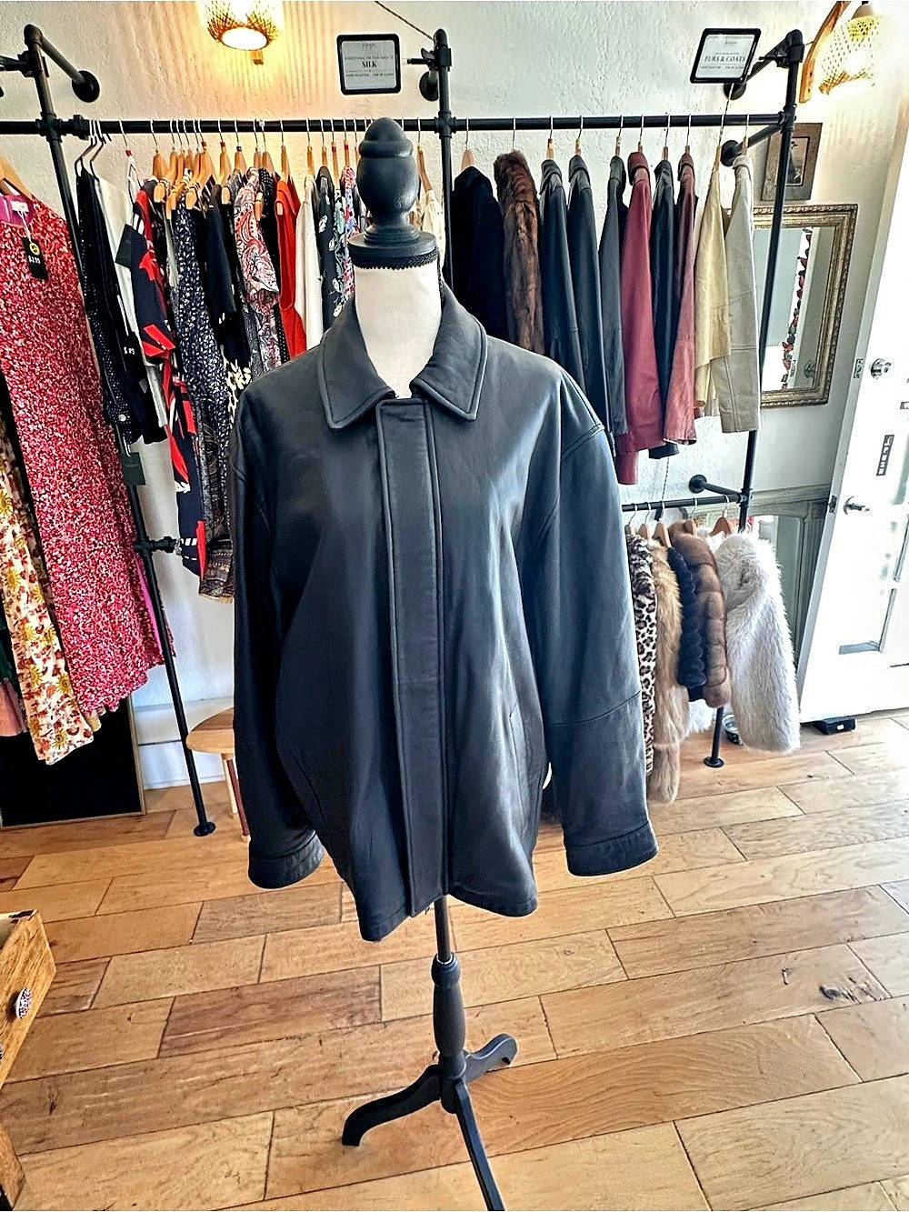 Jos. A. Bank Black Leather Jacket